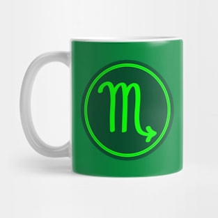 Cool Green Scorpio Symbol Mug